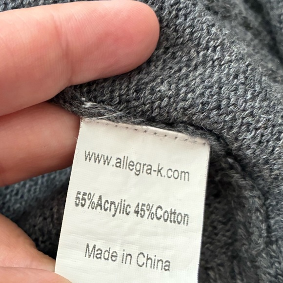 Agnes Orinda Gray Women's Plus Size Long Sleeve Open Front Sweater Cardigan 2X - Picture 9 of 10